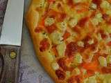 Pizza courge musquée et fourme d'Ambert