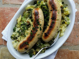 Boudin à l'écrasée de pommes de terre & aux poireaux