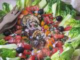 Salade de lentilles, carottes et aubergines