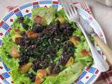 Salade tiède de boudin noir aux pommes de terre