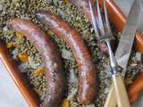 Saucisses aux lentilles