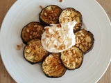 Aubergines rôties à la burrata