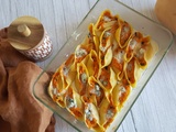 Conchiglionis farcis à la purée de butternut et gorgonzola