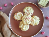 Cookies pralines roses et chocolat blanc