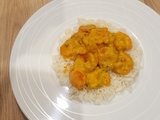 Curry de crevettes et de carottes