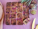 Gâteau framboises, amande et chocolat