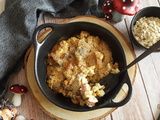 Gratin de crozets aux champignons et à la saucisse de Montbéliard