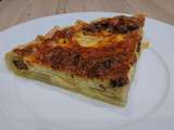 Quiche aux blettes, lardons et roquefort