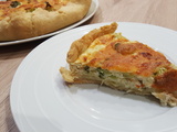 Quiche aux ravioles, brocolis et cantal