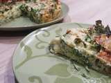 Quiche sans pâte au cresson, gorgonzola et miel