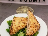 Croque-monsieur dinde, champignons et mozzarella