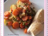 Escalopes de poulet et sa jardinière de légumes ww