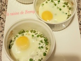 Oeufs cocotte aux petits pois