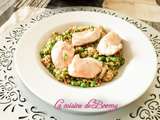 Quinoa au poulet et petits pois façon risotto