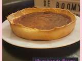 Tarte au fromage sur lit de compote de pommes