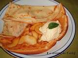 Crêpes aux pommes flambées