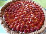 Tarte sablée chocolat framboises