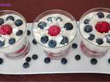 Coupes de fruits au fromage frais et blog en pause