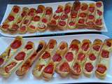 Sticks de fromage frais et tomates cerises