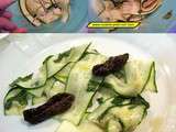 Carpaccio de courgettes au basilic