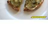 Crostinis aux haricots mi-secs et pesto de roquette