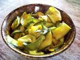 Salade de courgettes au curcuma et citron confit