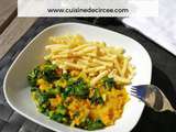 Lentilles corail au chou kale