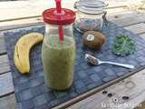 Smoothie banane chou kale kiwi graines de chia