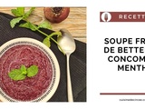 Soupe froide de betterave concombre menthe