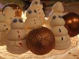 Bonshommes de neige...et de meringue! **Idée pour Noël à faire avec les enfants