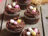 Cupcakes nids de Pâques tout choco