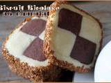 Biscuit damier bicolore chocolat