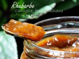 Confiture de rhubarbe à la vanille, étoiles de Badiane, cannelle et clous de Girofle