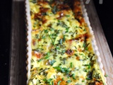 Quiche au Brie de Meaux, lardons et herbes du jardin