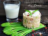 Risotto au Speck croustillant, sur lit d'ornithogales