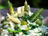 Risotto Verde aux asperges et épinards frais