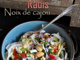 Salade d'endive, radis, Feta et noix de cajou