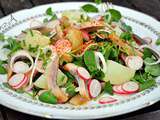 Salade de pommes de terre au hareng fumé et cresson