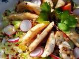 Salade de poulet, boulgour et quinoa aux herbes