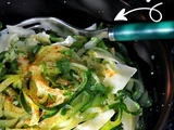 Spaghettis de courgettes au basilic et parmesan