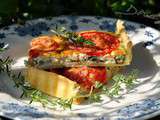 Tarte à la tomate et herbes du jardin