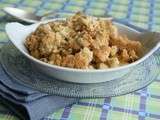 Crumble d’Ananas et Raisins Sultan Marinés au Rhum