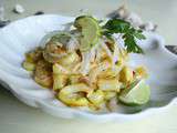 Tartare de Daurade, Seiche et Gambas au Citron, Coriandre et Piment d’Espelette