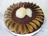 Entremet vanille-chocolat & poire