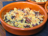 Crumbles de champignons des bois aux lardons fumés