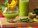 Jus vitaminé, concombre kiwi et céleri