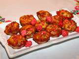 Muffins aux pralines roses et aux pommes au lait ribot