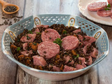 Salade de lentilles à la Lyonnaise