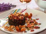 Salade de lentilles aux écrevisses, crème de tomates du jardin