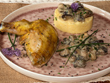 Suprême de poulet, champignons à la crème et polenta crémeuse